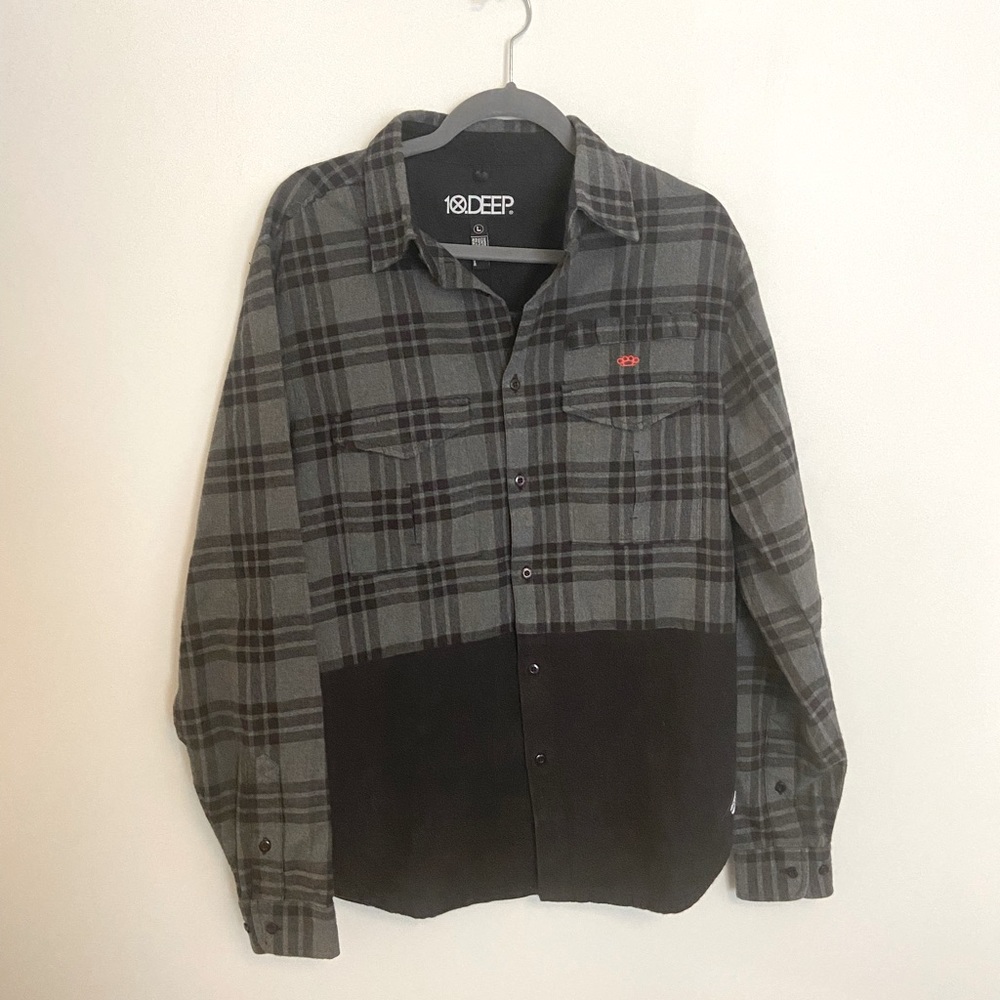 10 deep two tone button down.